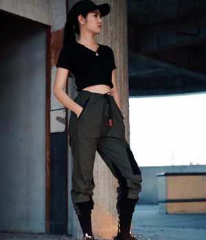 Black stylish trousers